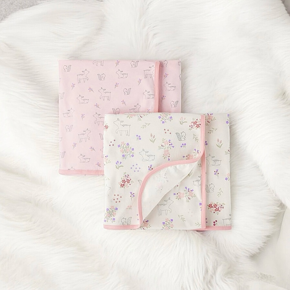 “Little Me” Swaddling Blankets (set of 2)